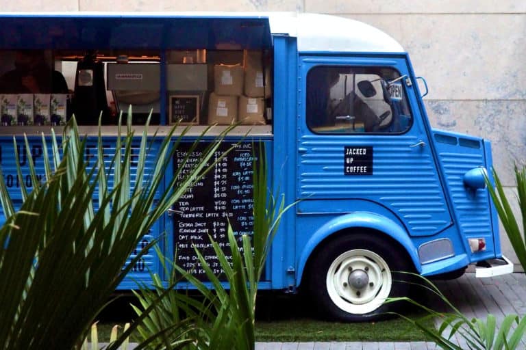 coffee truck with supplies